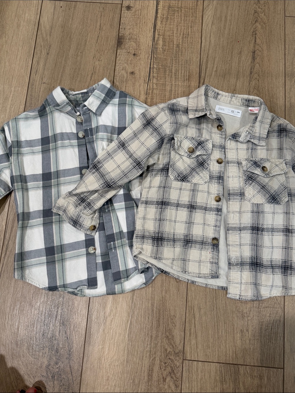 Kids Zara Plaid Button-Up Shirt Bundle